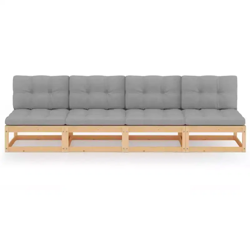 vidaXL Garden Sofa Solid pinewood Large Durable Garden Sofa