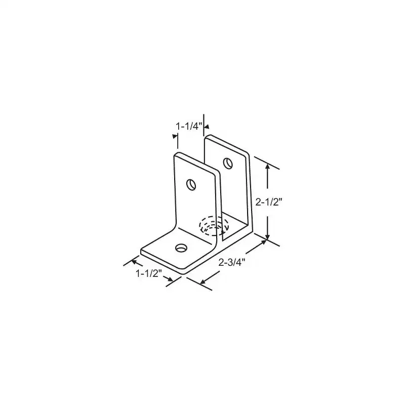 Brixwell One Ear Wall Bracket Metal 2-1/2 Height 1-1/2 Width 2-3/4 Depth 1-1/4 Panel Opening Hardware With Screws Chrome Plated Finish