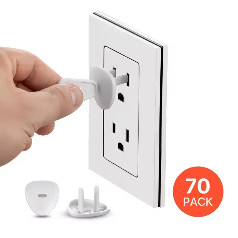 Outlet Covers, 70 Pack, Plug Covers for Electrical Outlets, Secure Electric Socket Protector Caps with Shock Prevention