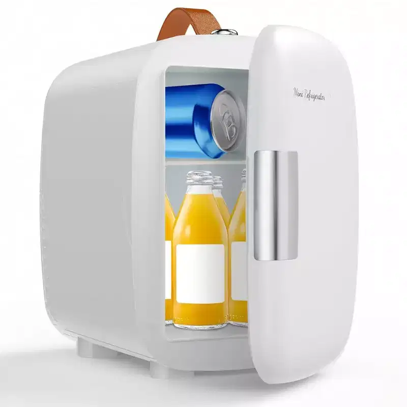 NAYSAYE Mini Fridge 5L 7 Can Portable Cooler and Warmer Personal Refrigerator for Skin Care Cosmetics Drinks Food for Bedroom Office Car Dorm