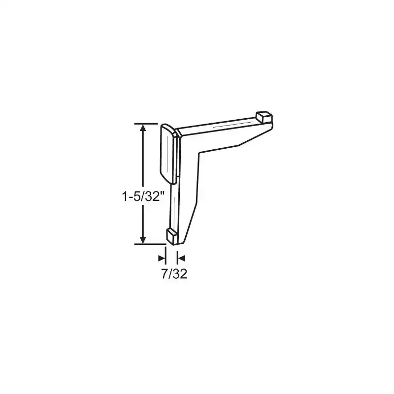 Brixwell 900-9070 Nylon Bottom Corner Key Universal 1-5/32 inch Height 7/32 inch Width Window Frame Support