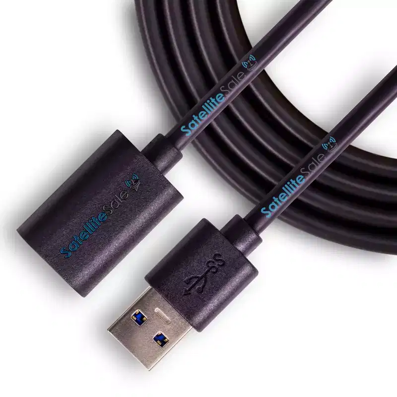 SatelliteSale Digital USB 3.0 Data Cable Extension Male to Female Type A SuperSpeed 5Gbps Universal Wire PVC Black Cord