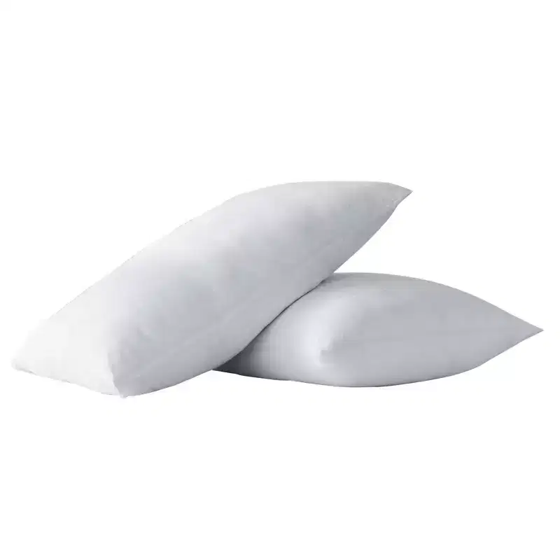 HomeRoots Set of Two White Linen King Pillowcases