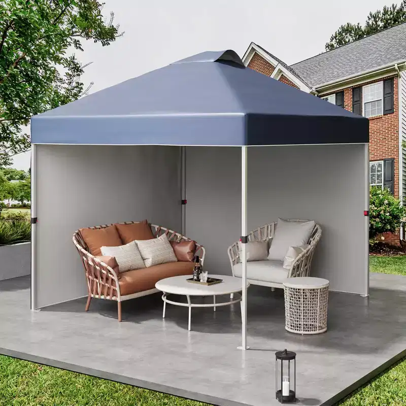 Pop Up Canopy Tent, 10 x 10 Outdoor All Season Waterproof Sun Shade with Wheeled Bag for Parties Events Camping