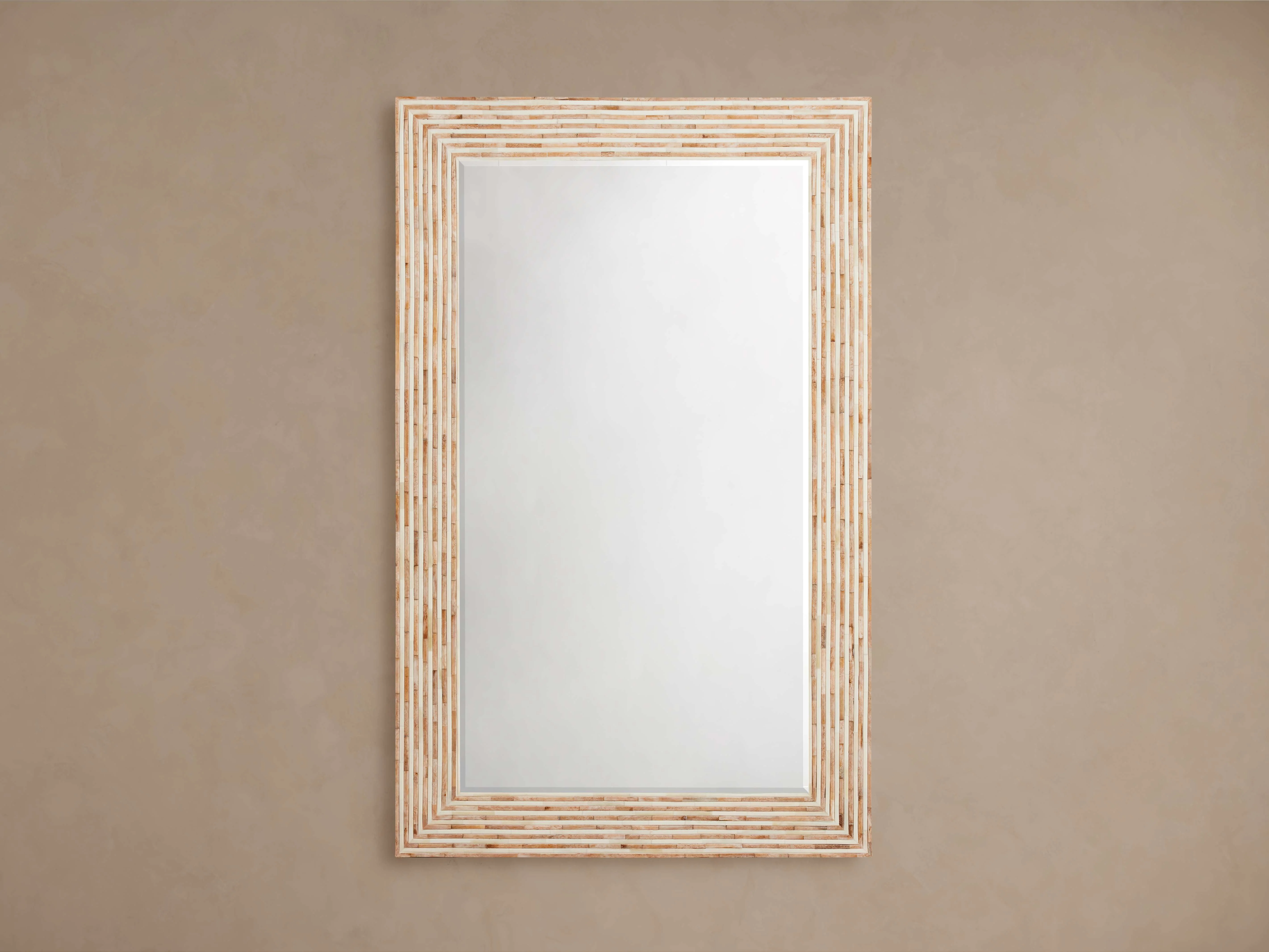 Rectangular wall-mounted mirror