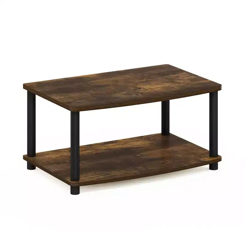 Industrial TV Stands Media Entertainment Center with 2-tier Open Storage Shelves