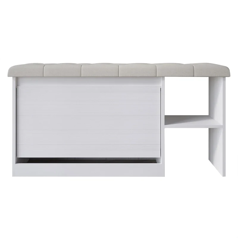 CraftPorch Multifunctional Flip-Drawer Storage Shoes Bench