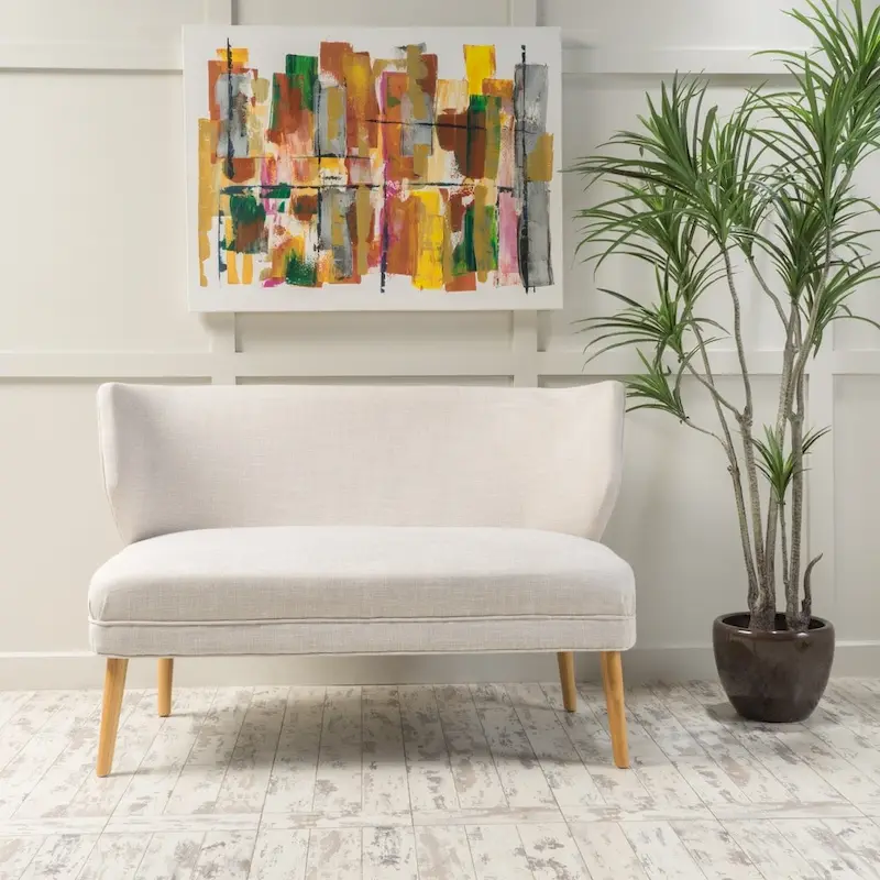Mid-Century Fabric Loveseat