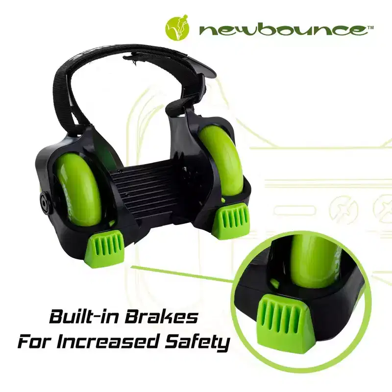 New Bounce Heel Wheel Skates - Jet Wheelies for Shoes - Adjustable One Size