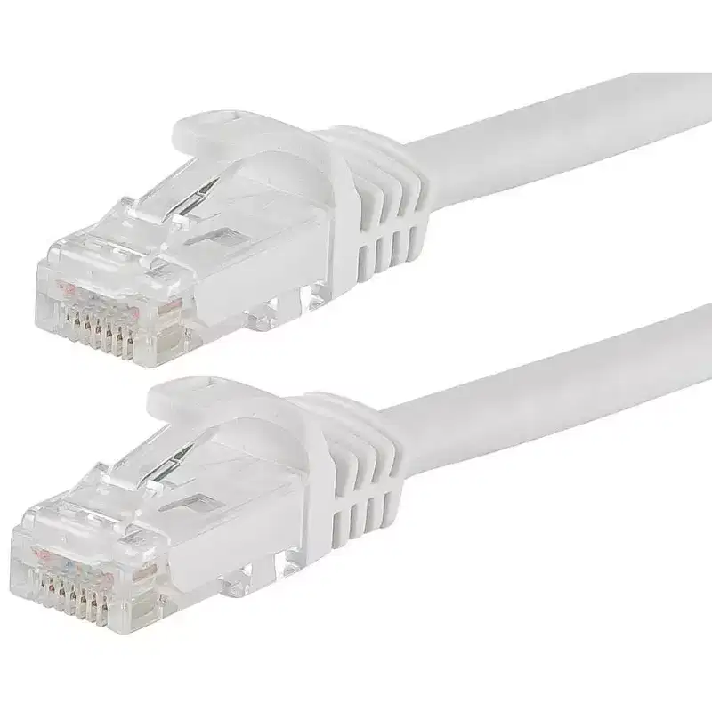 Monoprice Cat5e Ethernet Patch Cable - 50 Feet - White | Network Internet Cord - Snagless RJ45, Stranded, 350Mhz, UTP, Pure Bare Copper Wire, 24AWG -