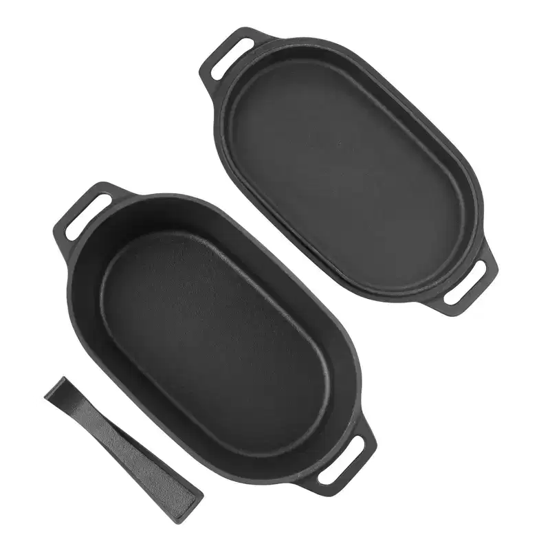 VEVOR Enameled Cast Iron Dutch Oven, 3.5 Quart Pot with Lid and Dual Handles, Oven Induction Compatible up to 500, Black