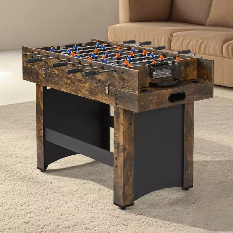 VEVOR 3-in-1 Combo Game Table Set, 54 Air Hockey Table, Multi Combination Table with Air Hockey, Ping Pong, Foosball, Pushers & Pucks, Brown