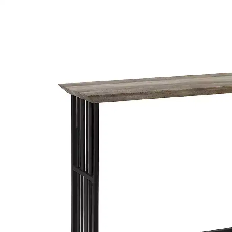 47" Zudora Accent Table Oak and Sandy Black Finish - Acme Furniture