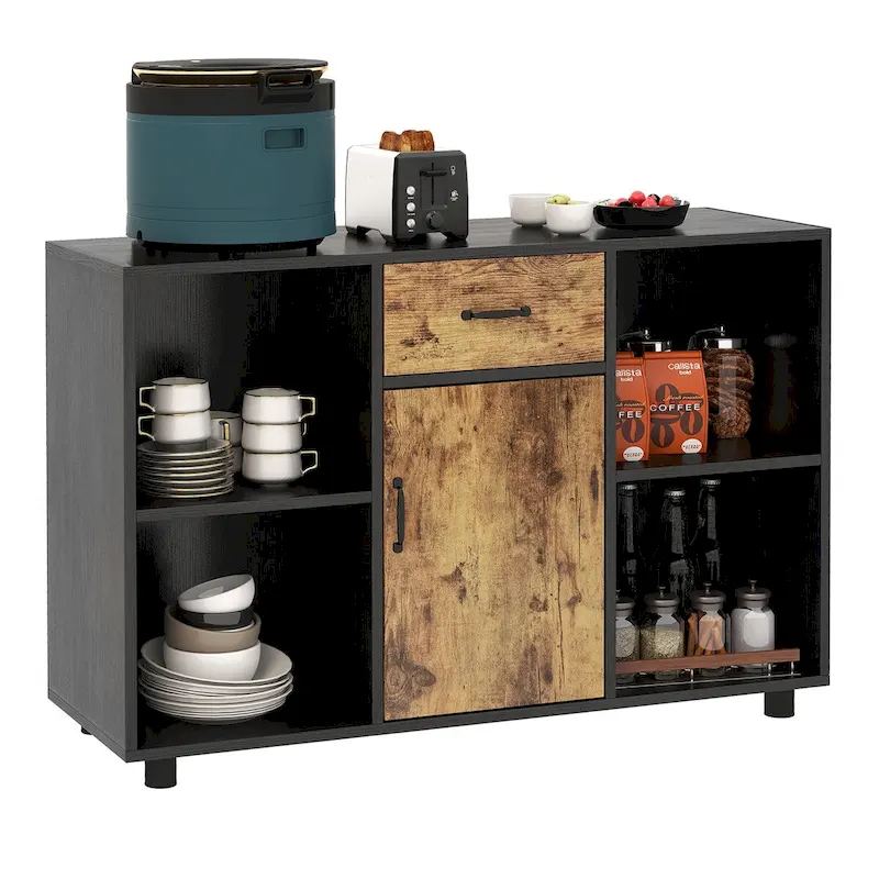 Farmhouse Buffet Sideboard Coffee Bar File Cabinet Console - 48 x 16 x 31.5 (L x W x H)