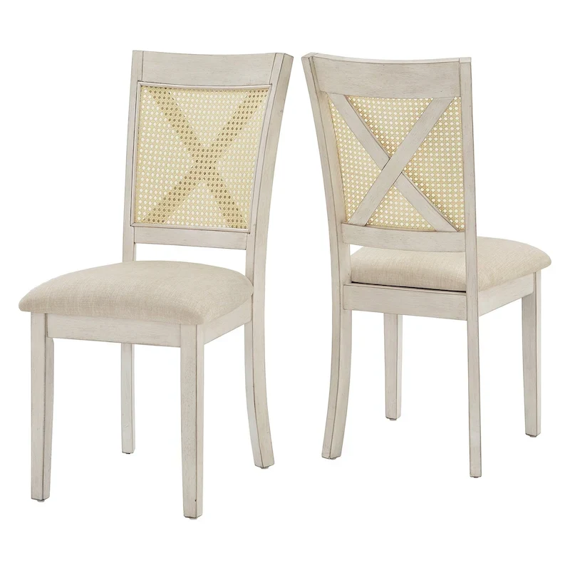 Plaga X-Back Cane Accent Dining Chair (Set of 2) by iNSPIRE Q Classic - Dining Chair