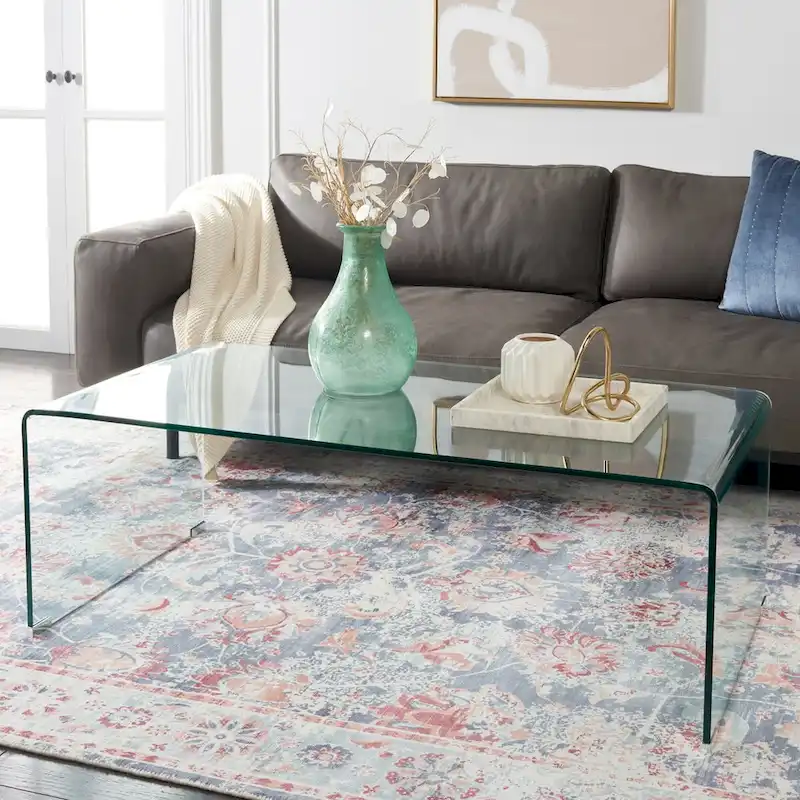 Clear Tempered Glass Coffee Table