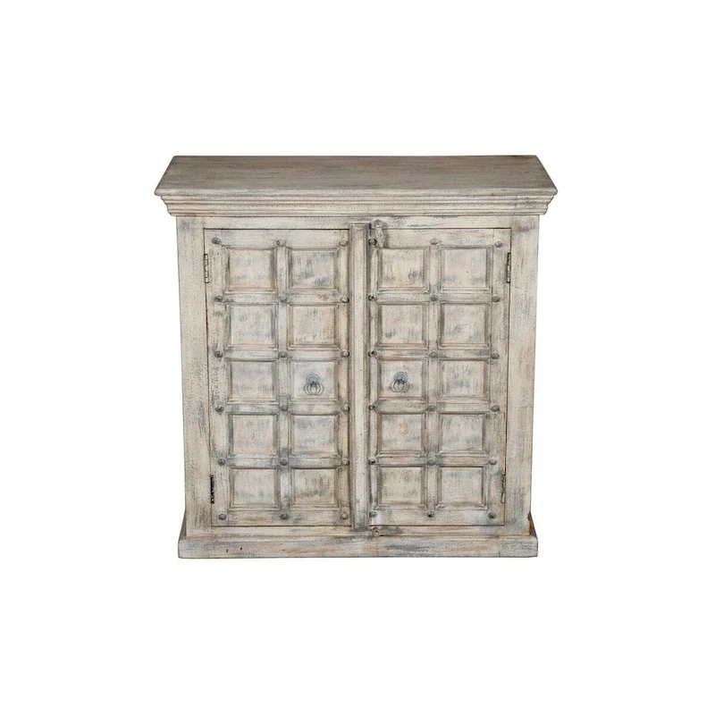 Dale White Distressed Antique 2 Door Accent Cabinet
