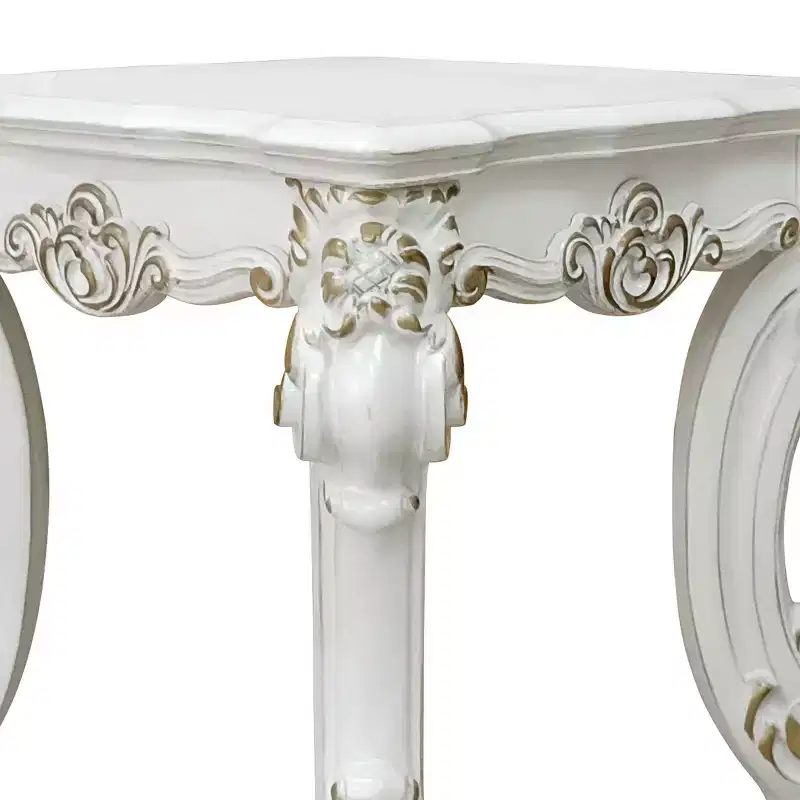 26" Vendome Accent Table Antique Pearl Finish - Acme Furniture