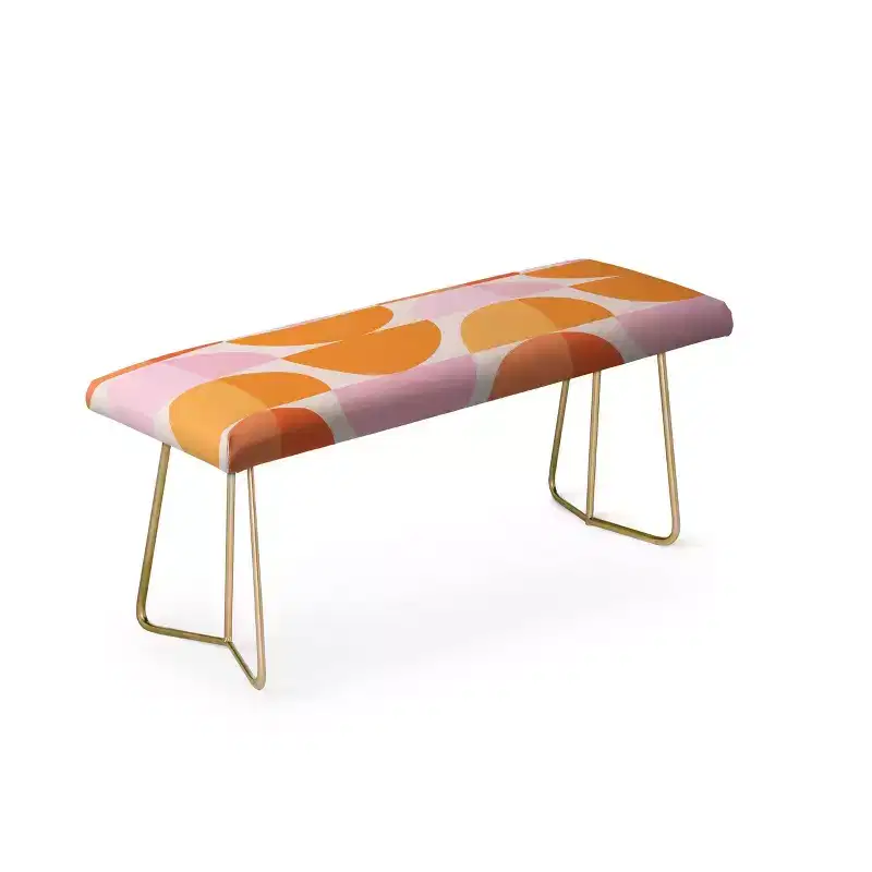 ThirtyOne Illustrations Bench Tangerine/Black - Deny Designs