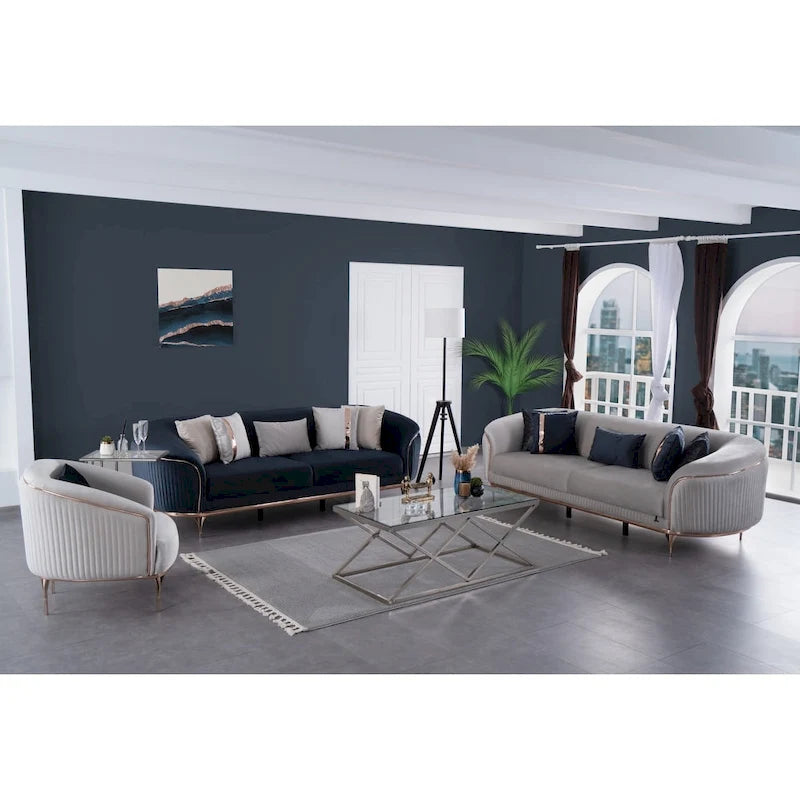 Mostar 2 Pieces Living Room Sets 1 Sofa 1 Chair