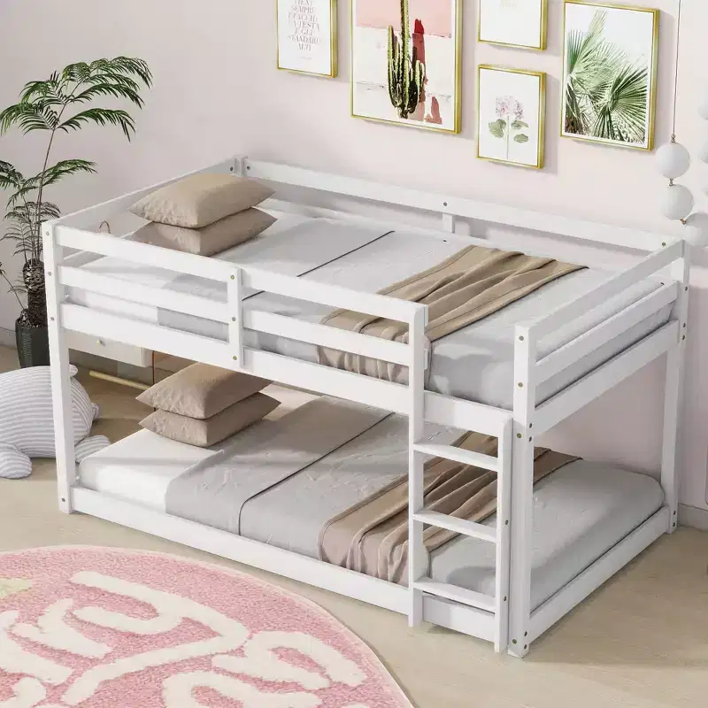 Full Bed Frame Noise-Free Design No Box Spring Needed Solid Pine Wood