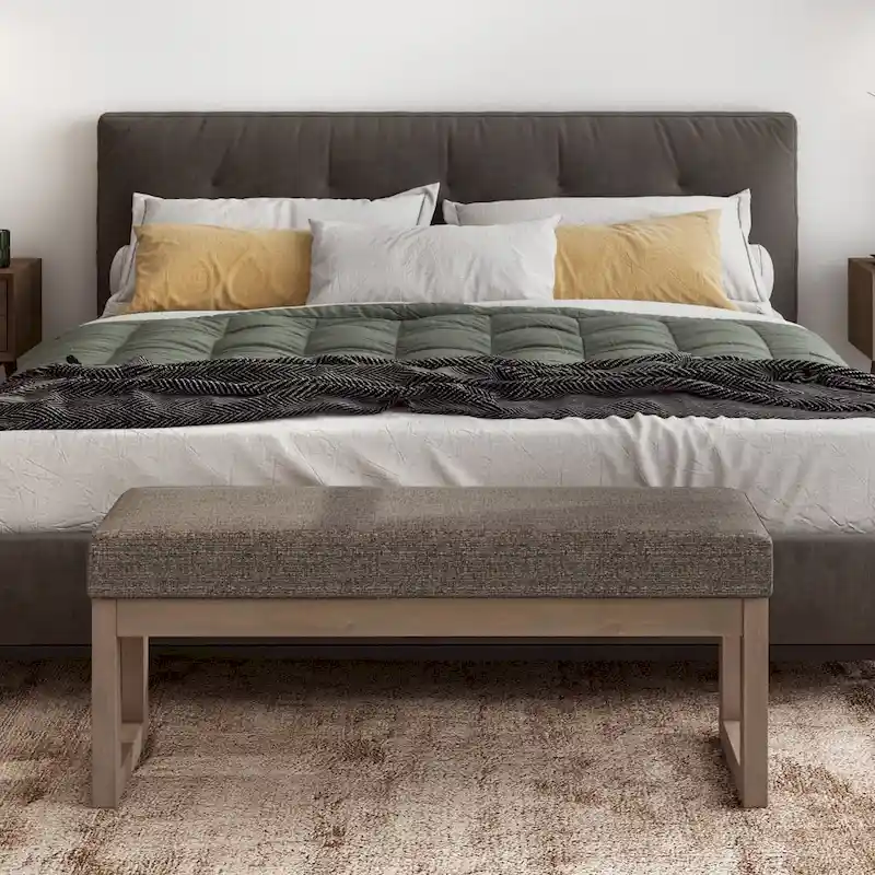Madison 44 inch Wide Contemporary Rectangle Ottoman Bench