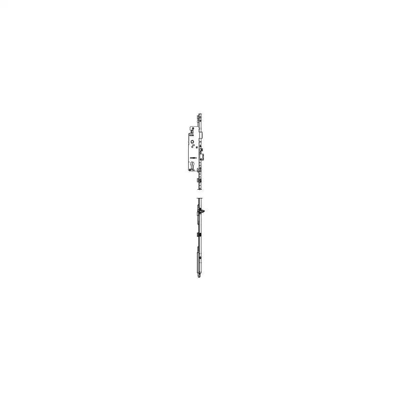 Brixwell 850-8778107 Manual Tongue Shootbolt Ext 1-3/4 Backset 1in Throw 36in Handle Height 24.41 Tongue 5/8 Faceplate