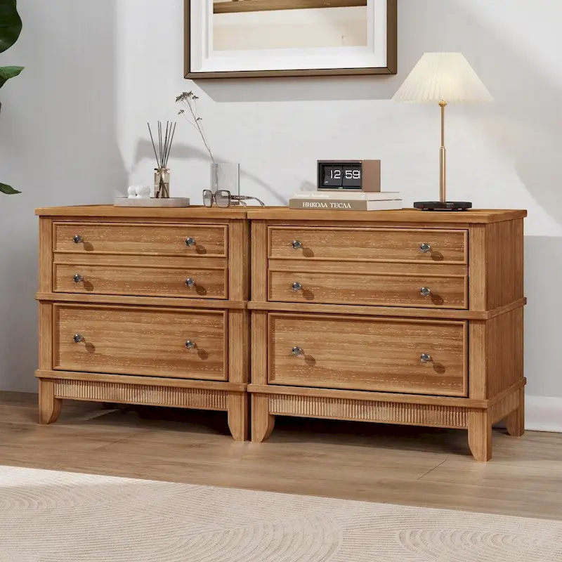 3-Drawer Hazel 3-Drawer Side Table for Living Room