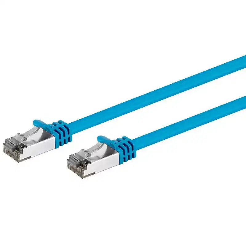 Monoprice Cat8 26AWG S/FTP Ethernet Network Cable - 25 Feet - Blue, 2GHz, 40Gbps, 3dB Headroom, Pure Bare Copper, PVC - Entegrade Series