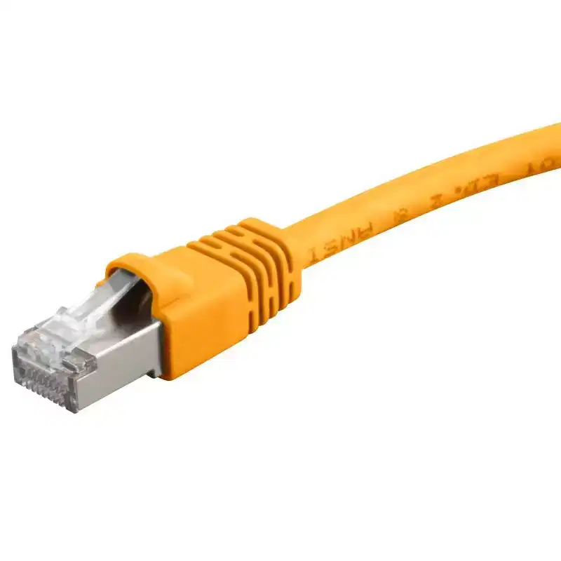 Monoprice Cat6A Ethernet Patch Cable - 1 Feet - Yellow | Network Internet Cord - RJ45, 550Mhz, STP, Pure Bare Copper Wire, 10G, 26AWG