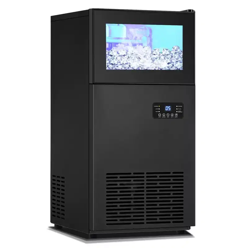Denjol 15in. 160lb Daily Ice Maker with LCD Panel & Auto Clean - Stainless Steel