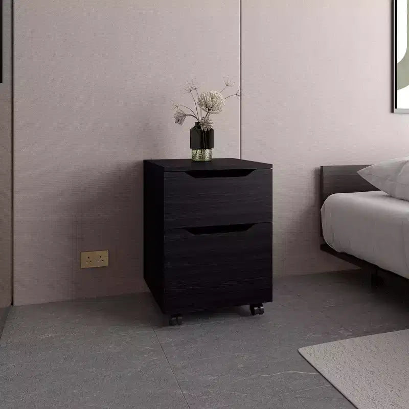 Open Shelf Modern Nightstand for Bedroom and Living Room