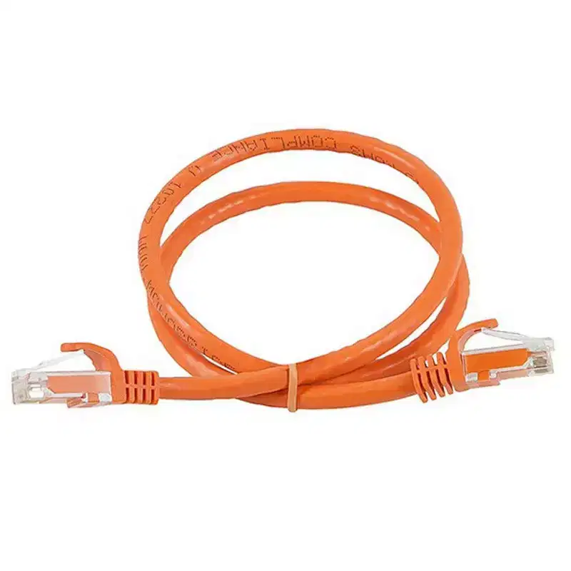 Monoprice Cat6 Ethernet Patch Cable - 2 Feet - Orange | Network Internet Cord - RJ45, Stranded, 550Mhz, UTP, Pure Bare Copper Wire, 24AWG - Flexboot