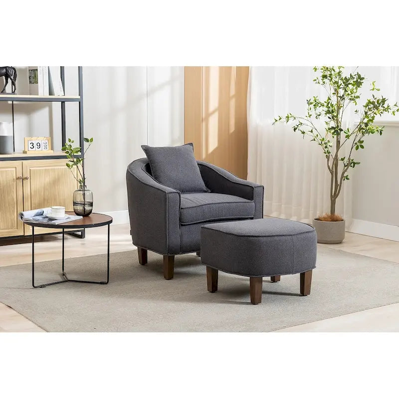 Accent Chair with Ottoman