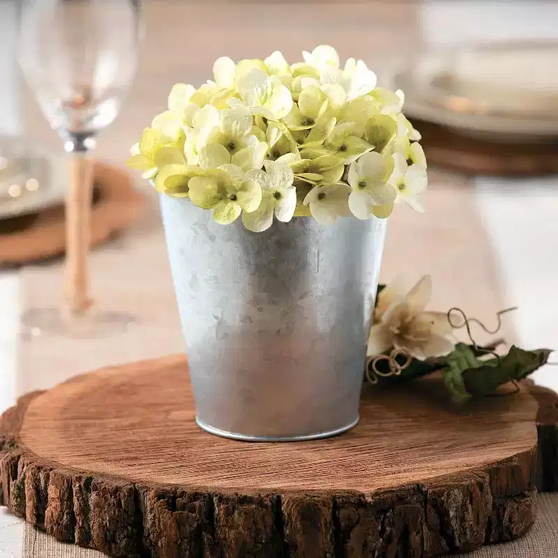 Medium Galvanized Pots - 6 Pc.