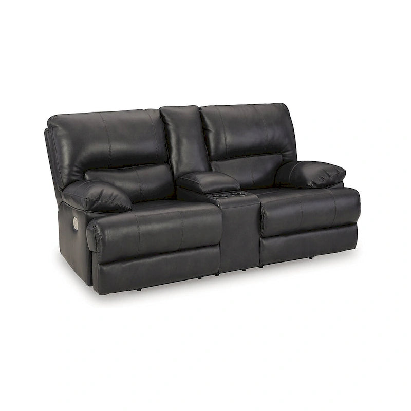 Signature Design by Ashley Mountainous Black Power Reclining Loveseat - 82W x 42D x 42H