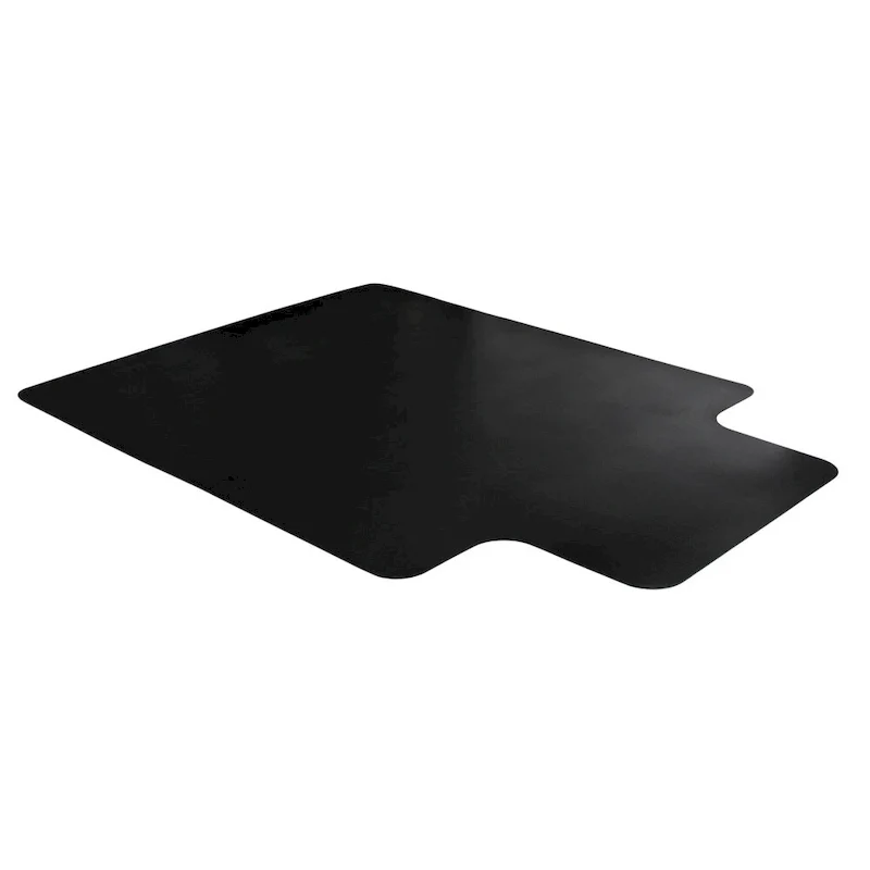 Black Vinyl Lipped Chair Mat for Hard Floor - 45