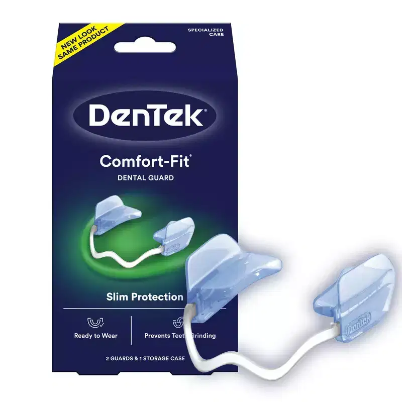 DenTek Comfort-Fit Dental Guard for Nighttime Teeth Grinding - 2ct with Storage Case: BPA-Free Oral Care Accessory