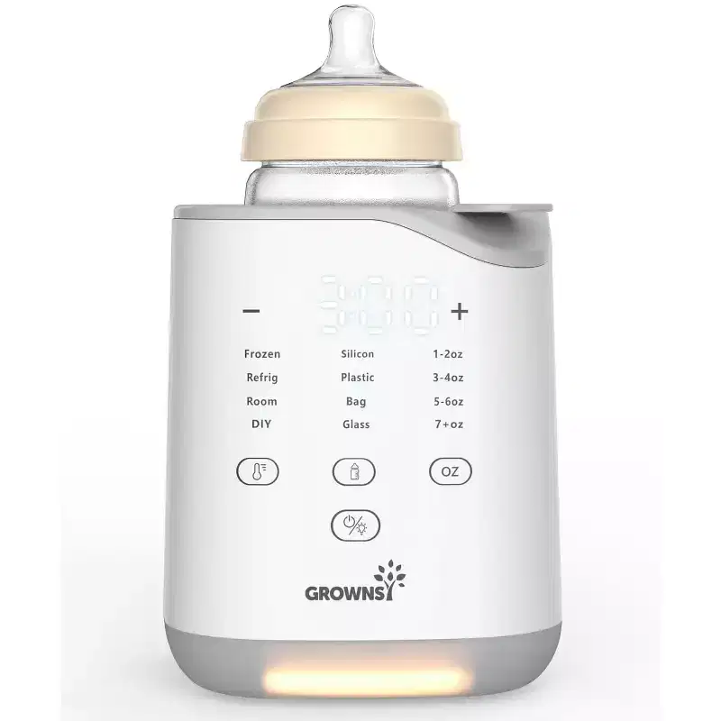 GROWNSY Bottle Warmer for All Bottles, 2025 Fast Baby Bottle Warmer for Breastmilk & Formula, Smart Temperature Control with Timer, Thaw, Food Heater