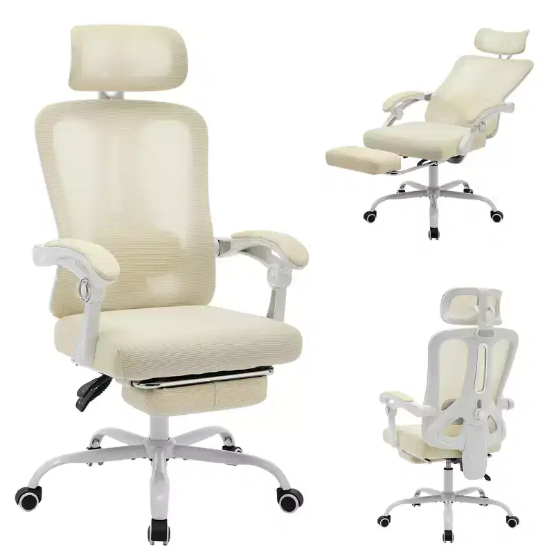 Acekool Ergonomic Office Chair with Wheels, Mesh High Back Desk Chair, Adjustable Height Swivel Computer Chair for Work or Gaming