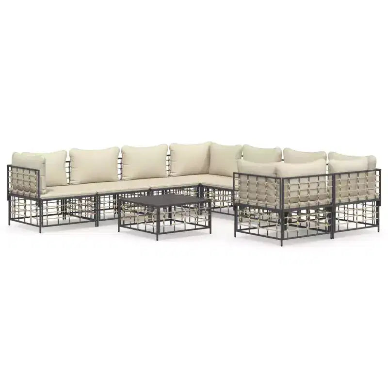 vidaXL Garden Lounge Set Set Anthracite