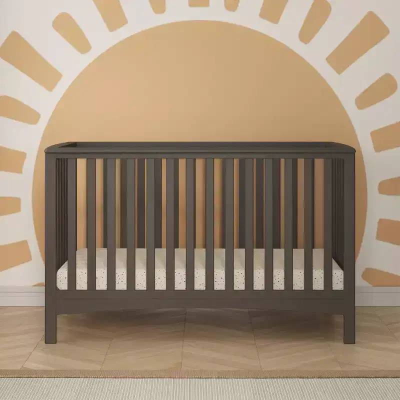 Child Craft London 4-in-1 Convertible Crib, Converts to Toddler Bed, Day Bed, & Full Size Bed, 3 Mattress Positions, Baby Safe Finish (Dapper Gray)