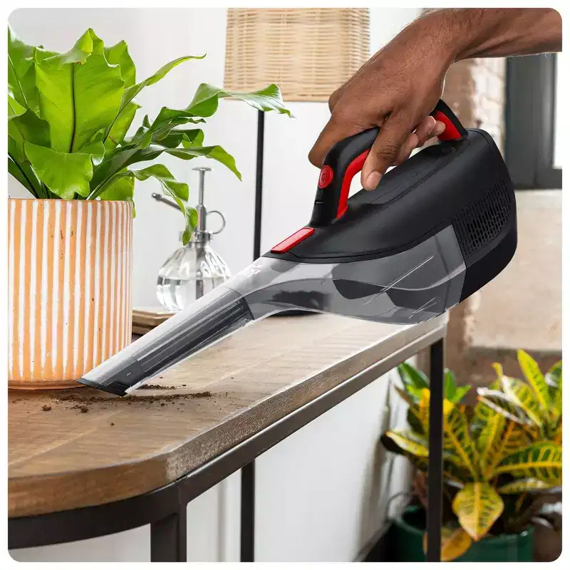 Dirt Devil Whole Home 12V Cordless Handheld Vacuum BD40200 Black/Red: Portable Car Vacuum, Rechargeable, Multi-Surface, Lightweight