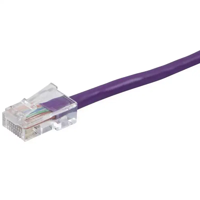 Monoprice Cat6 Ethernet Patch Cable - 1 Feet - Purple | Network Internet Cord - RJ45, Stranded, 550Mhz, UTP, Pure Bare Copper Wire, 24AWG - Zeroboot
