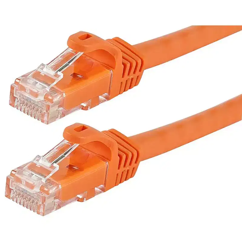Monoprice Cat6 Ethernet Patch Cable - 1 Feet - Orange | Network Internet Cord - Snagless RJ45, Stranded, 550Mhz, UTP, Pure Bare Copper Wire, 24AWG -
