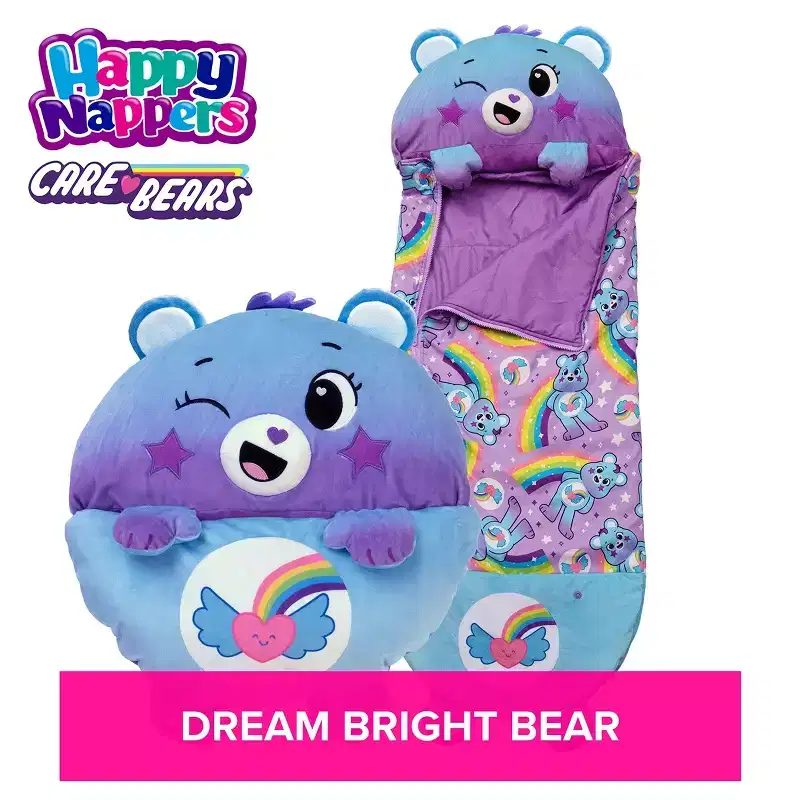 Happy Nappers: Care Bears Sleep Sack Large - Dream Bright Bear, Ages 7+