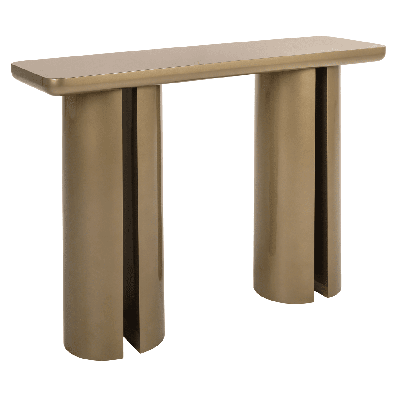 Gold Finish Statement Console Table