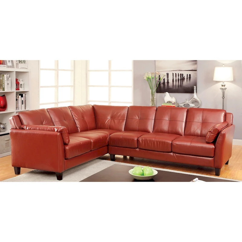 Leatherette Modular Plush Sectional Sofa