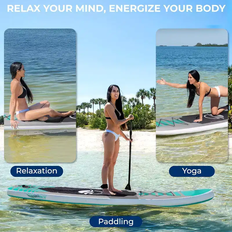 SereneLife Inflatable Stand Up Paddle Board