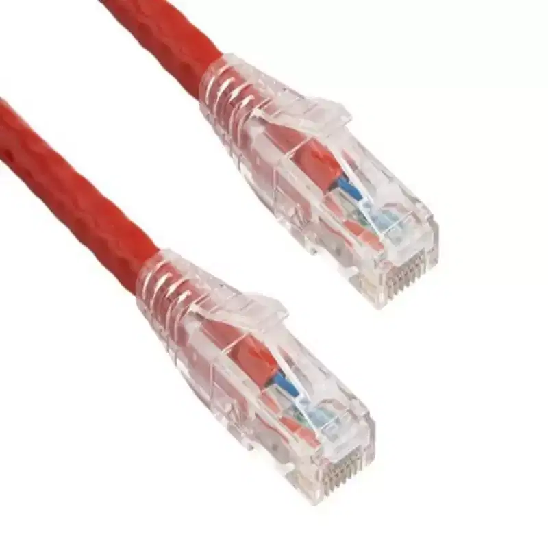 SANOXY Cables and Adapters; 0.5ft Cat6 550 MHz UTP Ethernet Network Patch Cable with Clear Snagless Boot, Red